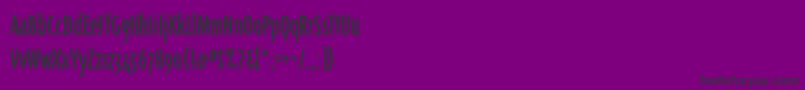 Fonte Triplexcondregular – fontes pretas em um fundo violeta
