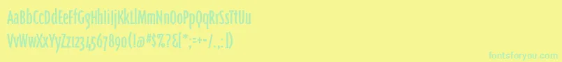 En savoir plus sur la police Triplexcondregular Police Triplexcondregular – polices vertes sur fond jaune