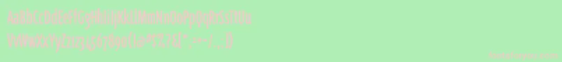 Fonte Triplexcondregular – fontes rosa em um fundo verde