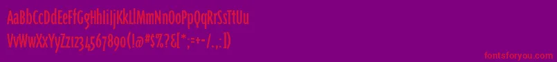 Triplexcondregular Font – Red Fonts on Purple Background