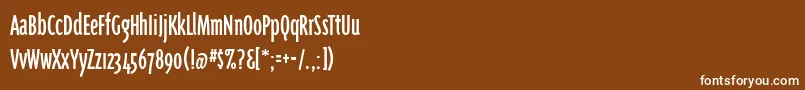 Triplexcondregular Font – White Fonts on Brown Background