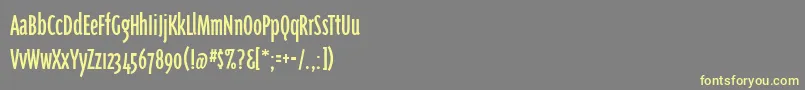 Triplexcondregular Font – Yellow Fonts on Gray Background