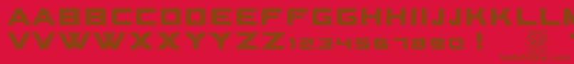 Geometriarquia Font – Brown Fonts on Red Background
