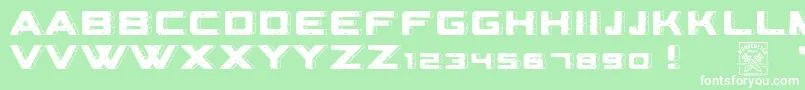 Geometriarquia Font – White Fonts on Green Background