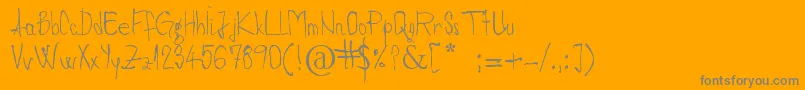 DevilsRejectRegular Font – Gray Fonts on Orange Background