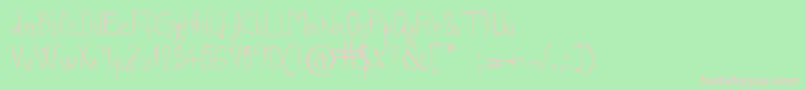 DevilsRejectRegular Font – Pink Fonts on Green Background