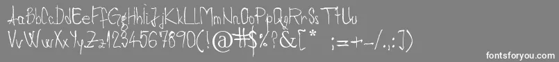 DevilsRejectRegular Font – White Fonts on Gray Background