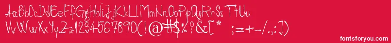 DevilsRejectRegular Font – White Fonts on Red Background