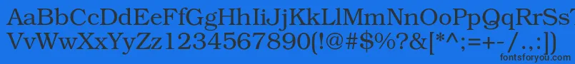 BookmancLight Font – Black Fonts on Blue Background