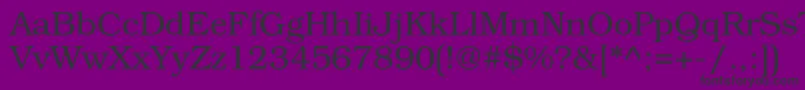 BookmancLight Font – Black Fonts on Purple Background