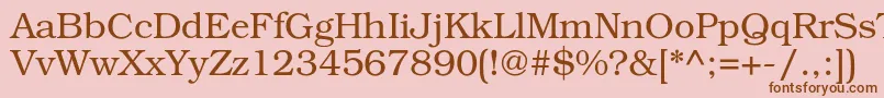 BookmancLight Font – Brown Fonts on Pink Background