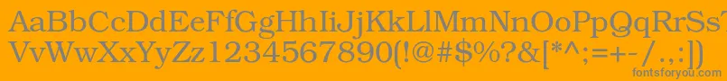 BookmancLight Font – Gray Fonts on Orange Background