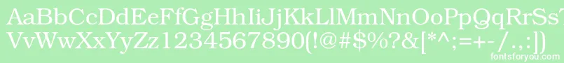 BookmancLight Font – White Fonts on Green Background