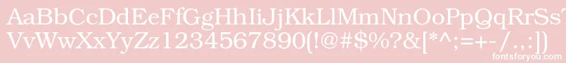 BookmancLight Font – White Fonts on Pink Background