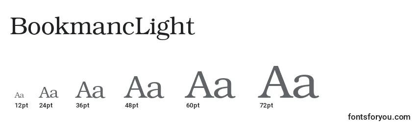 BookmancLight Font Sizes