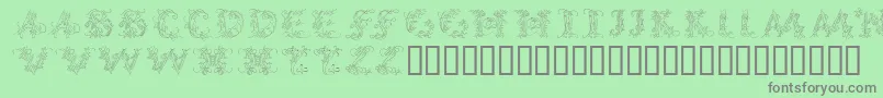 CallipsografiaRegular Font – Gray Fonts on Green Background