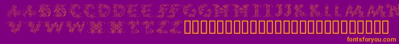 CallipsografiaRegular Font – Orange Fonts on Purple Background