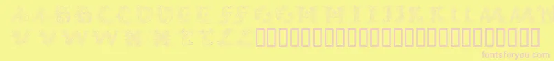 CallipsografiaRegular Font – Pink Fonts on Yellow Background