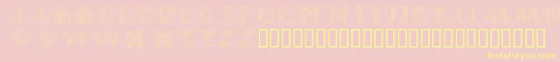 CallipsografiaRegular Font – Yellow Fonts on Pink Background