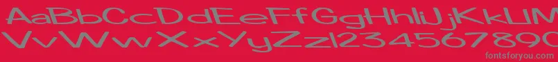 Boosterrocketlight83RegularTtext Font – Gray Fonts on Red Background