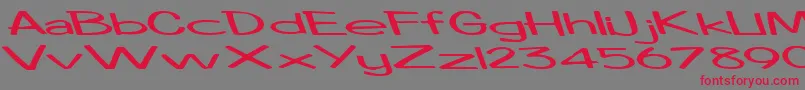 Boosterrocketlight83RegularTtext Font – Red Fonts on Gray Background