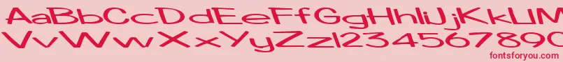 Boosterrocketlight83RegularTtext Font – Red Fonts on Pink Background