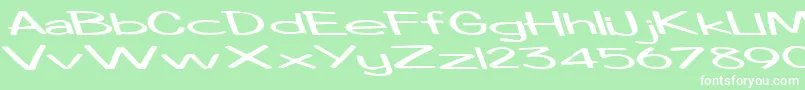 Boosterrocketlight83RegularTtext Font – White Fonts on Green Background