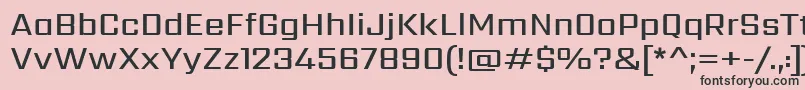 フォントSarpanchMedium – ピンクの背景に黒い文字