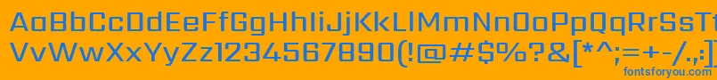 フォントSarpanchMedium – オレンジの背景に青い文字