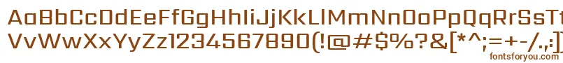 SarpanchMedium-fontti – ruskeat fontit valkoisella taustalla