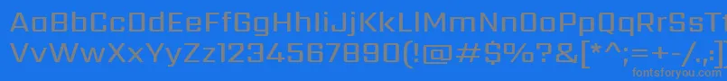 フォントSarpanchMedium – 青い背景に灰色の文字