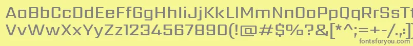 フォントSarpanchMedium – 黄色の背景に灰色の文字