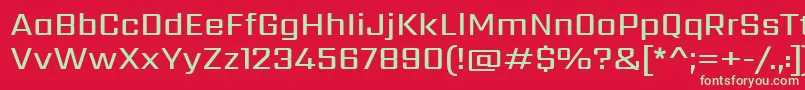 フォントSarpanchMedium – 赤い背景に緑の文字