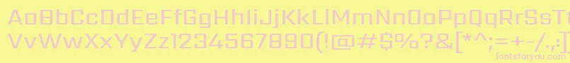 フォントSarpanchMedium – ピンクのフォント、黄色の背景