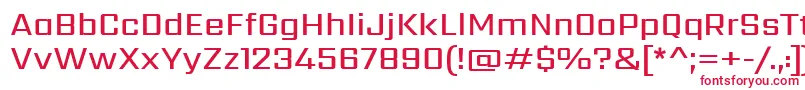 フォントSarpanchMedium – 白い背景に赤い文字