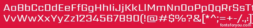 フォントSarpanchMedium – 赤い背景に白い文字