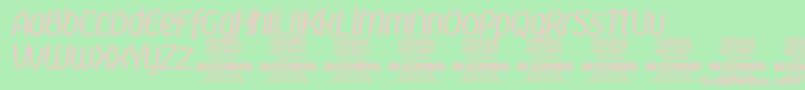 KandiraItPersonalUse Font – Pink Fonts on Green Background