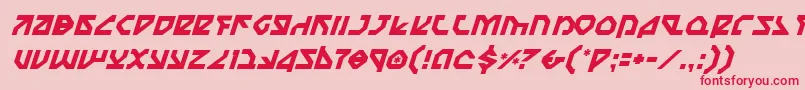 フォントNostroi – ピンクの背景に赤い文字