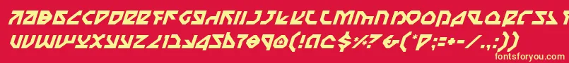 フォントNostroi – 黄色の文字、赤い背景