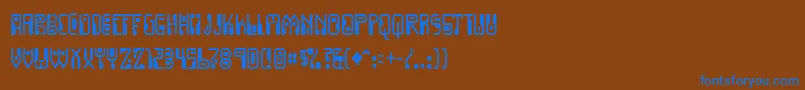 DignityOfLabour Font – Blue Fonts on Brown Background