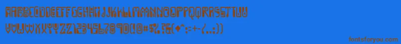 DignityOfLabour Font – Brown Fonts on Blue Background