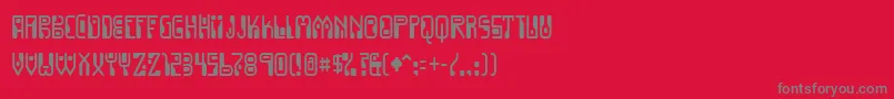 DignityOfLabour Font – Gray Fonts on Red Background