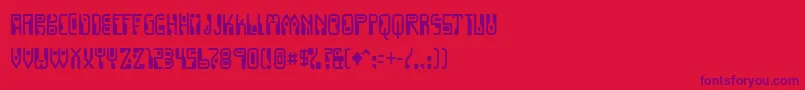フォントDignityOfLabour – 赤い背景に紫のフォント