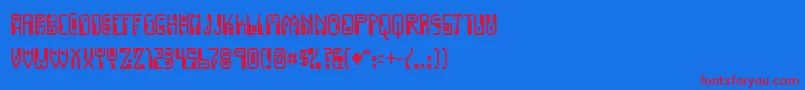 DignityOfLabour Font – Red Fonts on Blue Background