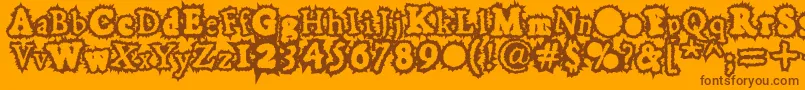 Hoarygaut Font – Brown Fonts on Orange Background