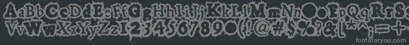 fuente Hoarygaut – Fuentes Grises Sobre Fondo Negro