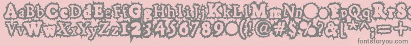 Шрифт Hoarygaut – серые шрифты на розовом фоне