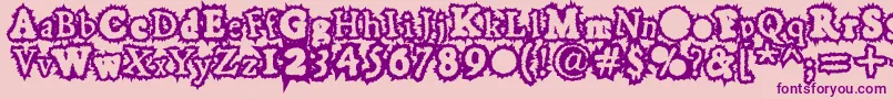 Шрифт Hoarygaut – фиолетовые шрифты на розовом фоне