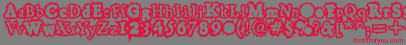 Hoarygaut Font – Red Fonts on Gray Background
