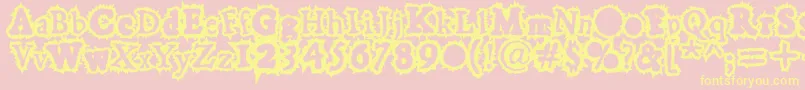 Hoarygaut Font – Yellow Fonts on Pink Background